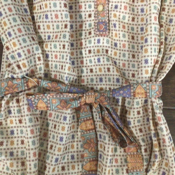 Vintage Lady Menidel of Distinction tie belt dress. Size 10 - Picture 4 of 10